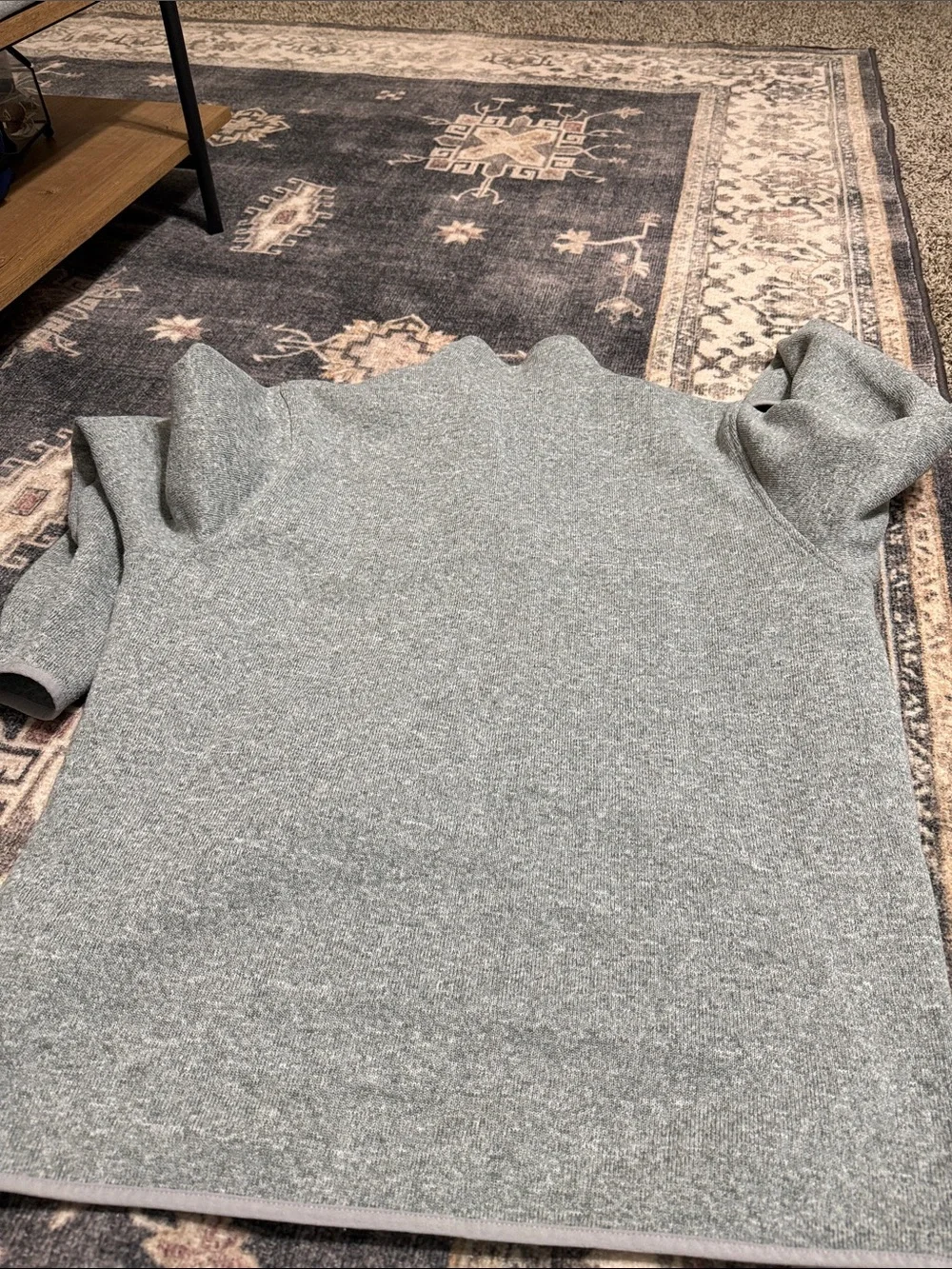 J. Crew Men's Heather Gray Half-Zip Sweater